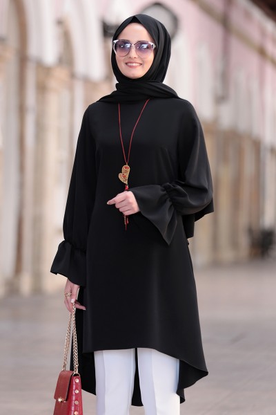Eflin Tesettür Takım - Siyah - Fuval Moda